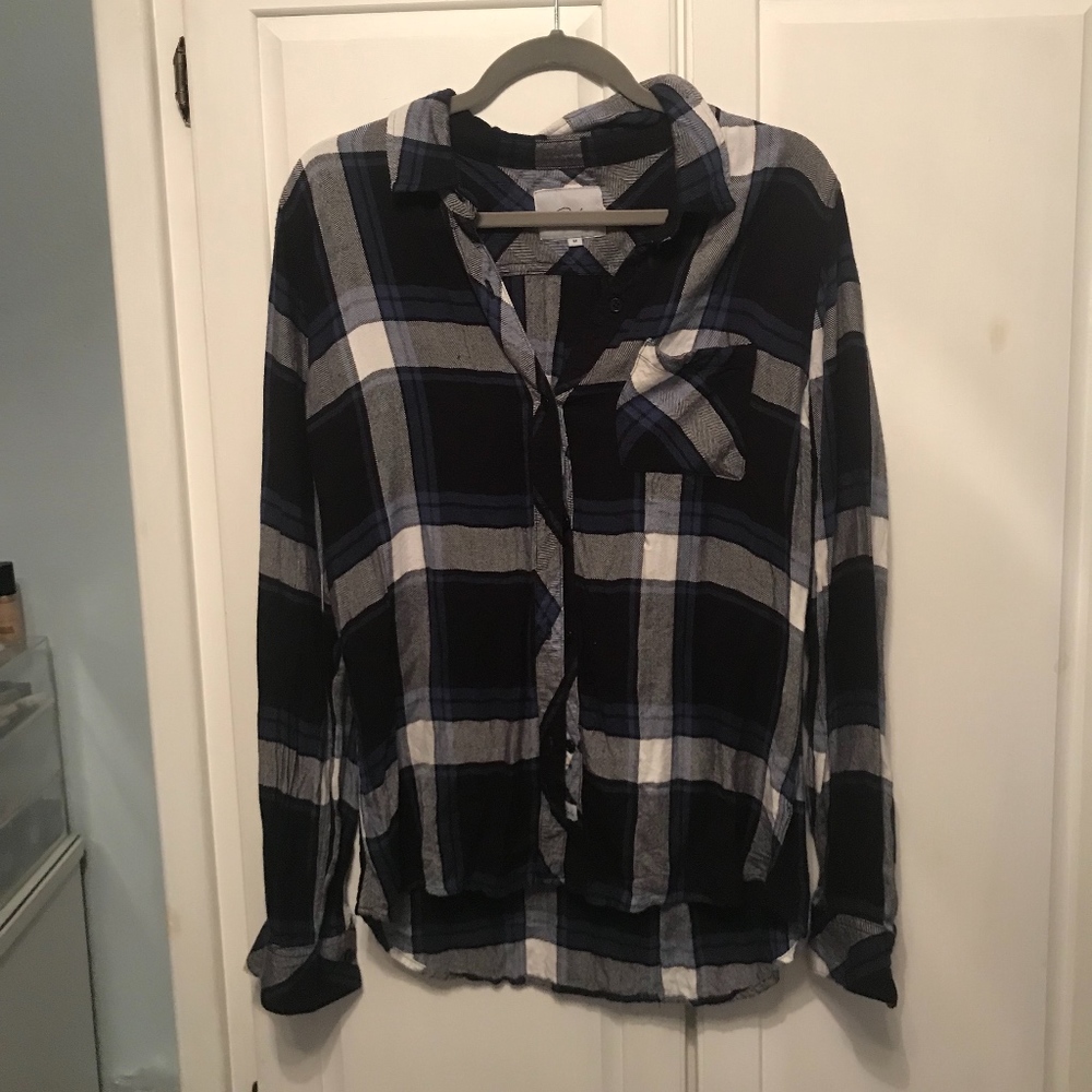 Rails Navy Blue Flannel